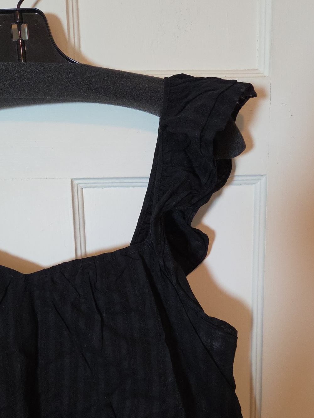 BB DAKOTA Women's Hey Cowgirl Top In Black Ruffle Sleeve Size Large - Picture 5 of 15